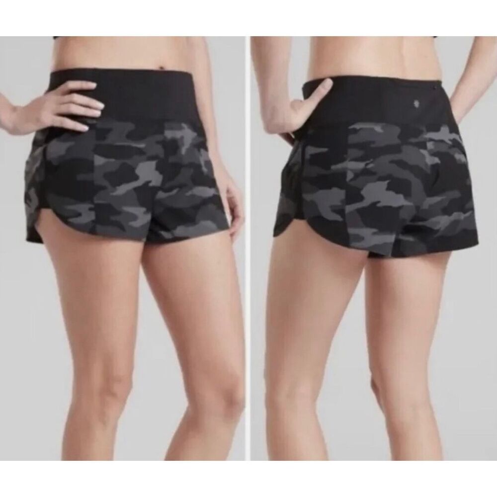 Athleta Lined Camo Running Shorts